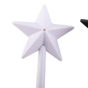 Imagem de Star Wand Conjunto de saleiro e pimenteiro, pacote com 3, dispensador de tempero fofo em formato de pentagrama em rosa, preto e branco