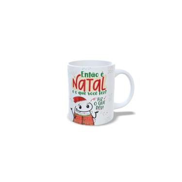 Imagem de Caneca de Cerâmica Gente Que Ama Panetone, Branca, 325ml, Design Natalino com Personagem Festivo (5)