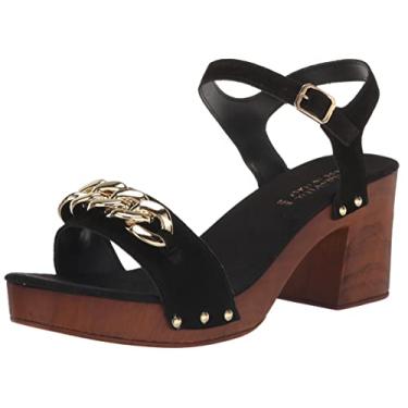 Imagem de Bella Vita Sandália feminina de salto Van-Italy, Couro de camurça preta, 9 X-Wide