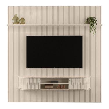 Imagem de Combo Home Suspenso + Painel Para Tv 60 Polegadas New Bugatti - 7 Decor Calacata E Off White