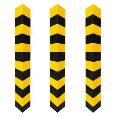 Imagem de Protetor de Coluna Estacionamento EVA Zebrado 4 Unidades – Cantoneira Autoadesiva para Garagem (2UN)