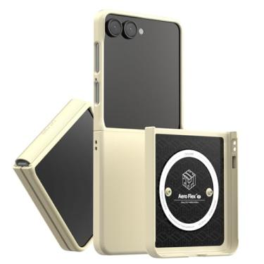 Imagem de araree Capa Aero Flex M Samsung Galaxy Z Flip 6 【Versão melhorada】 com proteção de dobradiça, compatível com acessórios Magsafe e Chager anti-impressões digitais, capa fina e fina à prova de choque