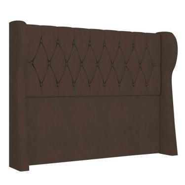 Imagem de Cabeceira Casal Queen Cama Box 160cm Malva Z04 Veludo Marrom - Mpozenato