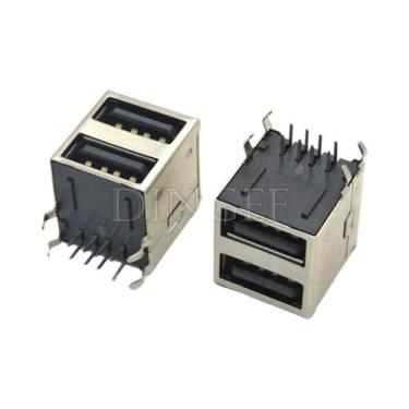 Imagem de 5 peças usb tipo a porta padrão fêmea conectores de solda conector pcb