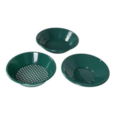 Imagem de Tnfeeon Kit de Panelas de Ouro, Compacto e Portátil, Construção Em ABS Durável, Design Verde para Maior Visibilidade, Prospecção de Ouro para Entusiastas e Mineradores, Conjunto Completo Com 2 Panelas e Peneira