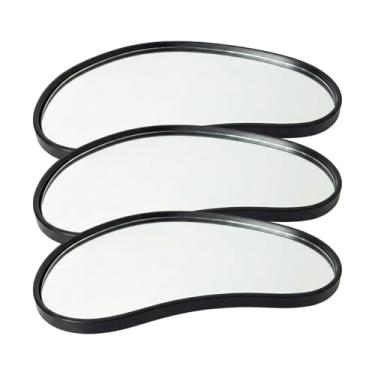 Imagem de Kit 3 Pçs Bandeja Decorativa Espelhada Lavabo Difusor Banheiro Aparador Organizador de Objetos Sala (Orgânica Preta - Mod C)