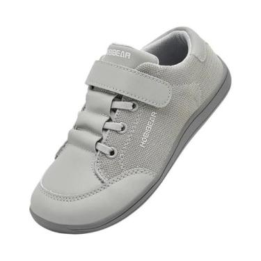 Imagem de Tênis De Malha Para Meninos E Meninas, Calçados Barefoot Com Bico Larg