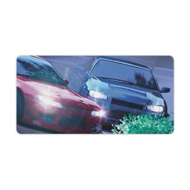 Imagem de SkVLf JDM Car S13 R32 Drifting Car Classic Cool Large Gaming Mouse Pads antiderrapante base de borracha tapete de mesa laptop acessórios de computador suprimentos bloco de escrita para escritório casa