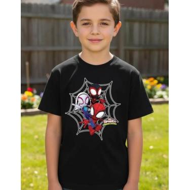 Imagem de Camiseta Camisa Infantil Juvenil Super Herói Homem Aranha Spider Man M