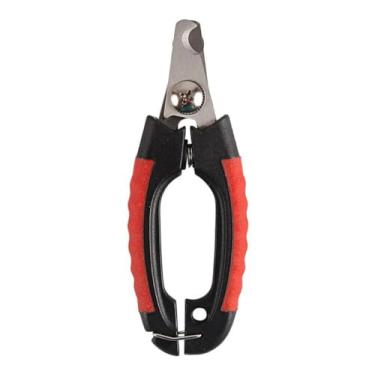 Imagem de Alicate Cortador de Unha para Cães e Gatos, Cabo Ergonômico Preto e Vermelho, Ferramenta de Cuidado Pet