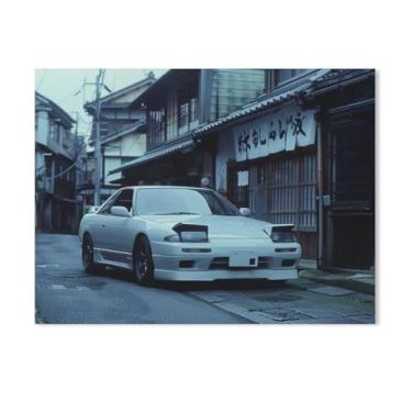 Imagem de HouLaiZhe Luzes retrôs, pop-up, carros, japoneses, Jdm, pôsteres, telas, estéticas, para quarto, sala de estar, escritório, 18 x 24 polegadas (45 x 60 cm)
