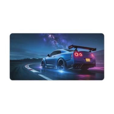Imagem de HouLaiZhe Modificado JDM Car R35 Starry Sky Gaming Mouse Pads JDM Car Desk Pads Grandes Mousepads para Teclado Desktop Tapete de Computador 30 x 60 cm