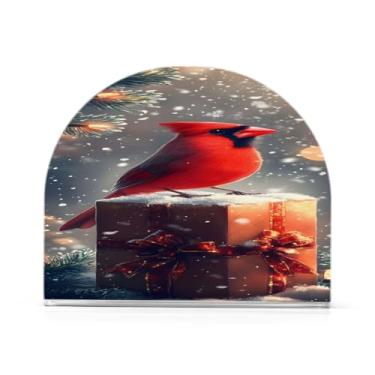 Imagem de xigua Porta-guardanapos de pássaro de Natal para mesas, porta-guardanapos de papel de placa acrílica elegante, dispensador de papel de seda independente moderno para jantar, sala de estar, festa399