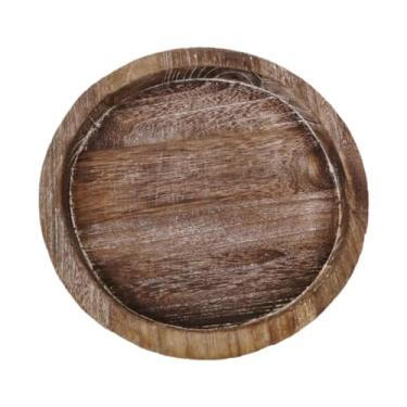 Imagem de Ｂｅｓｇａ Bandeja de madeira para servir, porta-velas, 28 cm (11 polegadas), organizador para de banheiro, ideal para frutas, legumes e aperitivos, a