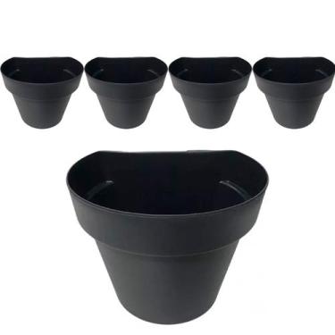 Imagem de Kit 10 Vasos de parede meia lua para plantas flores folhagem suculenta