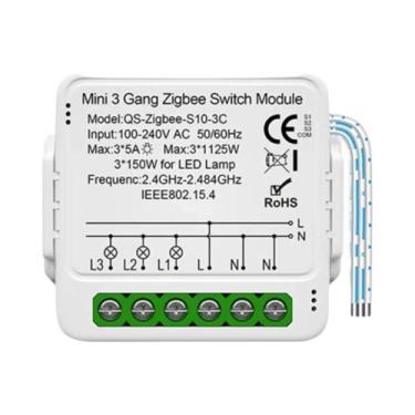 Imagem de Interruptor Inteligente WiFi Zigbee Tuya Para Luz, Cortina, Dimmer, Mó