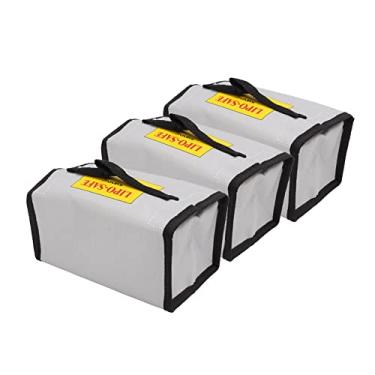 Imagem de aqxreight 3 PCS Saco Seguro para Bateria Lipo Saco de Bateria de Lítio Retardador de Chama de Alta Temperatura Também Pode Ser Usado Com Seguro para Lipo para para de Lítio para de