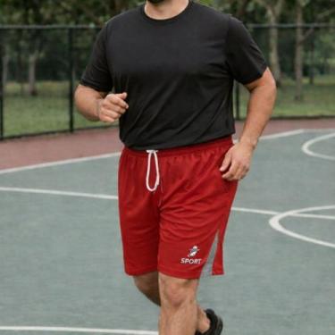 Imagem de Bermuda Masculina Plus Size Esportiva Academia Futebol Confortável - O