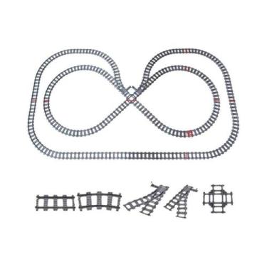 Imagem de Blocos De Construção Compatíveis Com LEGO, Trilhos De Trem MOC, Cena D