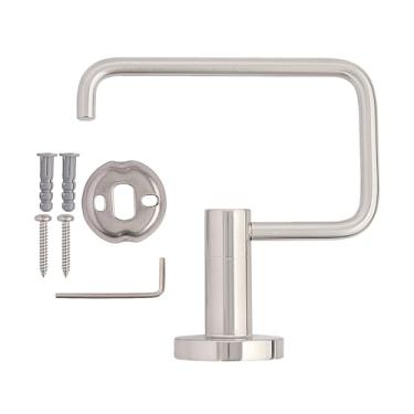 Imagem de HIGHCRAFT Suporte de papel higiênico, suporte de papel toalha montado na parede, instalação DIY, acabamento preto fosco