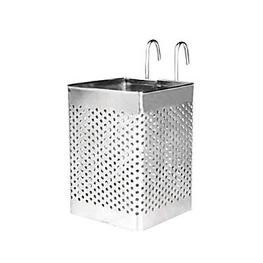 Imagem de Phefop Rack de Secagem para Pendurar Utensílios, Cesta de Pauzinhos Pendurados Em Aço Inoxidável Utensílios de Cozinha Suporte para Pauzinhos para Costeletas Colher Garfo Talheres Pia (SILVER #10)
