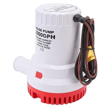 Imagem de GLOGLOW Bomba de Esgoto Submersível, Motor Refrigerado a água, Micro Bomba de Drenagem Silenciosa, 2000 Gph para Lago, Piscina, Rv (12V)