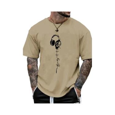 Imagem de Camiseta Masculina Respirável E Confortável De Verão Com Estampa De Le