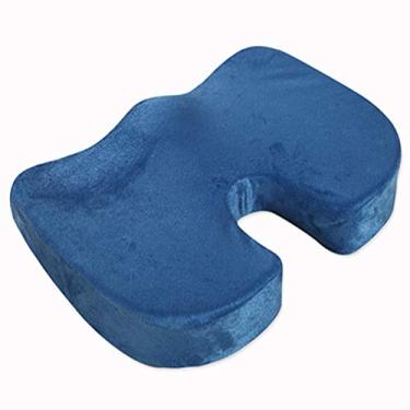 Imagem de Almofadas de assento ortopédicas de gel de espuma viscoelástica para cóccix, alívio da dor, hemorróidas, ciática, almofadas de cadeira removíveis para escritório, viagem, assento de carro - cinza 45 x