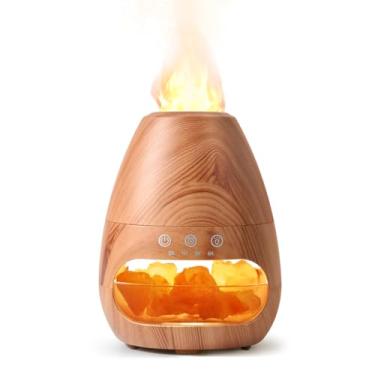Imagem de BWJBSW Difusores De Chamas E Lâmpadas Sal Do Himalaia, Aromaterapia, Umidificadores Ultrassônicos Névoa Fria 200 Ml Para Quartos. Presentes Relaxamento Perfeitos Mães Mulheres.