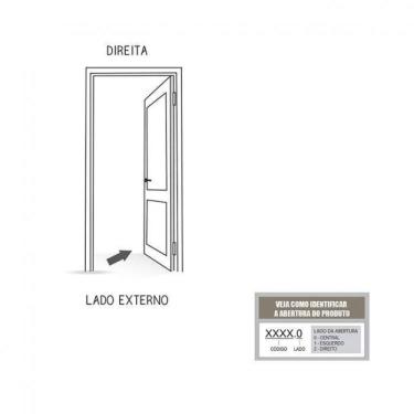 Imagem de Porta de Giro Natural E Laminado de Aço Riobras Pronta 215cmx70cm Branco