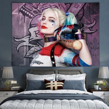 Imagem de Tapeçaria Harleys Quinns Wall Aesthetic 150x110cm, microtecido