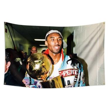 Imagem de Tapeçaria Kobe Bryant Flag Art Anime Wall Pendure 90x150cm