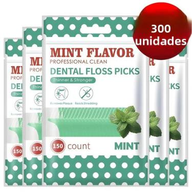 Imagem de Fio dental com sabor de menta 300 peças, palito de dente, escova inter