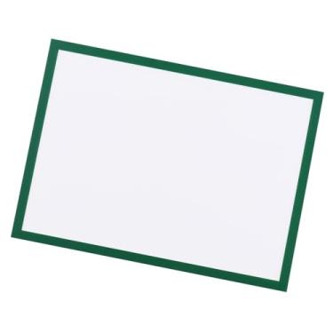 Imagem de aqxreight Moldura de Arquivo Magnético Transparente, Moldura de Exibição de Documentos Em Pvc para Tamanho A4, Carta, Papel, Foto, Cronograma de Trabalho (GREEN)