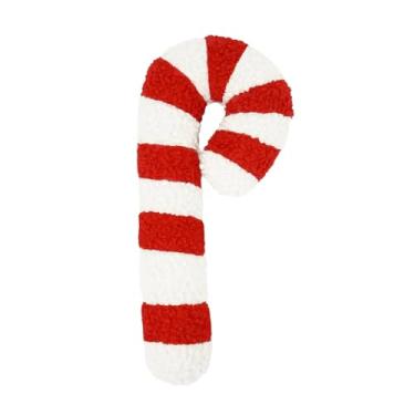Imagem de Almofadas de Natal para sofá,Almofadas de Natal - de pelúcia Candy Cane,Decorações coloridas de férias, almofadas macias para sofá, quarto