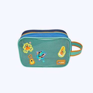 Imagem de Necessaire Grande Color Block Puket 050403931, Azul, UN