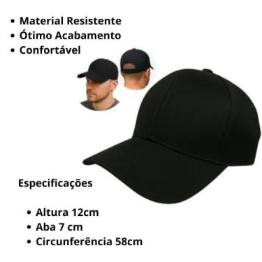 Imagem de Boné Aba Curva Unissex Esportivo Masculino Feminino Básico Casual Liso