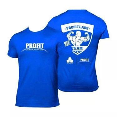 Imagem de Camiseta Azul Treino Musculação Dry Fit - Pro Fit Labs, Azul, M