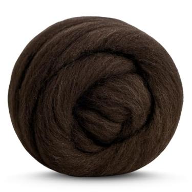 Imagem de Revolution Fibers Corriedale Lã Roving 453 g para spinning | Fio jumbo macio e grosso para cobertor de tricô de braço | 100% fio de lã natural não tingido a granel, núcleo de feltragem, enchimento