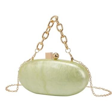Imagem de KAPPDE Bolsas femininas de acrílico, bolsas carteiro de ombro de corrente elegantes bolsas para telefone, Verde, One Size