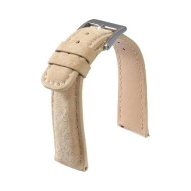 Imagem de Pulseira De Relógio Masculina De Couro Suede Vintage Macio Com Liberaç