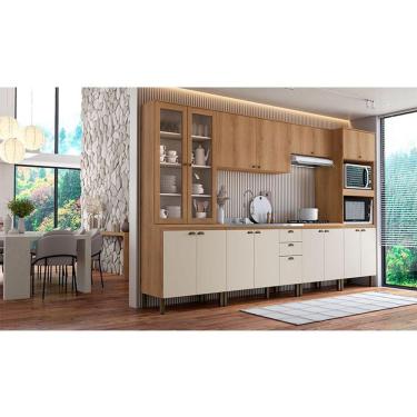 Imagem de Cozinha Modulada Finesse Ambiente Composição 1 Capuccino Off White - Thb