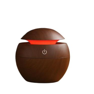 Imagem de Mini Difusor Ultrassônico Umidificador de Ar com LED para Óleo Essencial USB Aromatizador(Castanho)