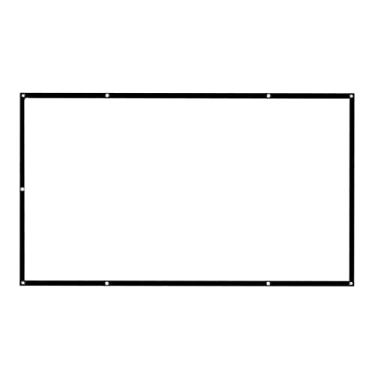 Imagem de ZGUZMCMK Tela de Projeção Dobrável de 60" a 150" (16:9/4:3), Tela de Vídeo Widescreen Antirreflexo para Uso Interno E Externo, Ideal para Cinemas em, 84 em (186x105cm) 16:9
