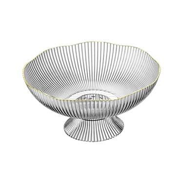 Imagem de DimyFew Tigela Decorativa para Frutas, Cestos Organizadores, Tigela para Petiscos, Centro de Mesa para Pães, Branco, Tamanho real