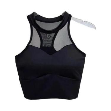 Imagem de Sutiã Esportivo Sexy Em Malha Para Mulheres, À Prova De Choque, Com Al