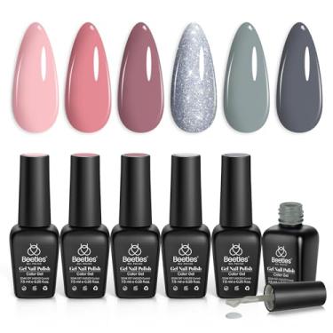 Imagem de Beetles Bridesmaid Beauty Conjunto de esmalte de gel clássico – Kit de esmalte em gel de casamento em 6 cores, design de arte de unhas, lâmpada LED UV, kit de esmalte de gel para manicure, conjunto de presentes