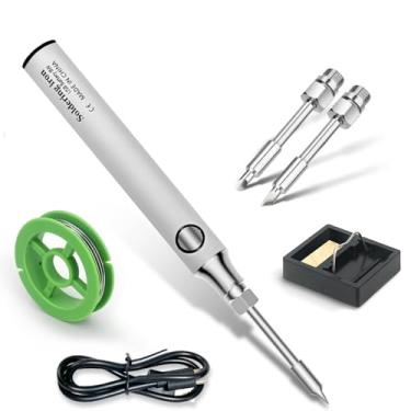 Imagem de Ferro de solda sem fio compacto USB Ferramentas soldagem portáteis e mais seguras DIY doméstico Caneta portátil