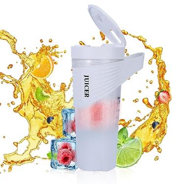 Imagem de Liquidificador Portátil para Batidas e Smoothies 4000mAh Carregável Type-C 460ml Pessoal com 6 Lâminas Afiadas Potente 22000r m Copo de Suco Viagens Academia Escritório
