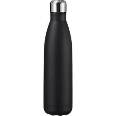 Imagem de Garrafa Térmica Inox 500ml Parede Dupla Quente Frio (Preto)